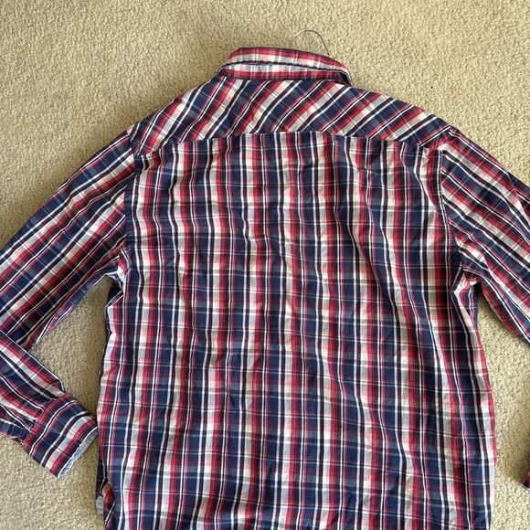 Canterbury of New Zealand Plaid Button Up Long Cotton Sleeve Shirt | Mens XL - Picture 7 of 9